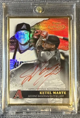 2020 Topps Gold Label Ketel Marte Auto /25 #GLA-KM Framed On-Card Red Ink - Image 1 of 4