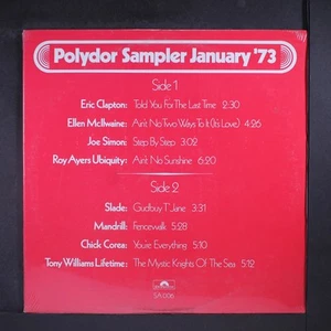 VARIOUS: polydor sampler january '73 POLYDOR 12" LP 33 RPM Sealed - Picture 1 of 2