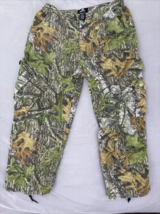 Mossy Oak Cargohose Jagd Camouflage Gr. XL Baggy Knopf verstellbar weites Bein - Bild 1 von 11