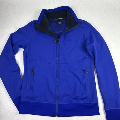 Black Diamond Women's Full Zip Wool Blend Collared Blue/Purple Black Size Medium - Image 1 of 4