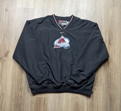 Pullover negro vintage Colorado Avalanche NHL Nike cortavientos para hombre XXL Foto 1 de 4