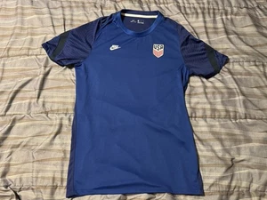 Nike Dri Fit USA Fußball Trikot Größe L Blau Navy Authentic Retro - Bild 1 von 8