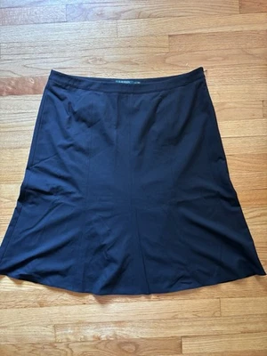 NWT Lauren Ralph Lauren A-line Skirt Sz 16W Solid Black MSRP $125 - image 1 of 4