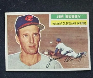 1956 Topps #330 Jim Busby Cleveland Indians - Foto 1 di 2
