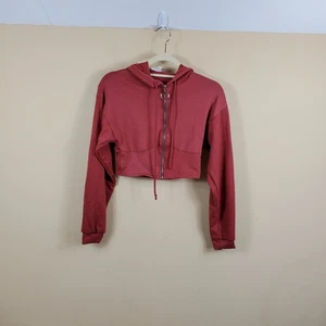 Fashion Nova Cropped Full Zip Sweatshirt Size S - Picture 1 of 9