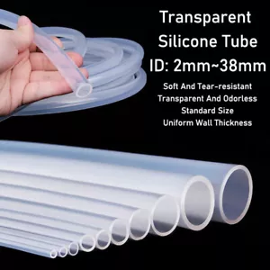 Tubo de silicona de grado alimenticio ID 2 mm ~ 38 mm manguera transparente goma suave alta resistencia a la temperatura - Imagen 1 de 10