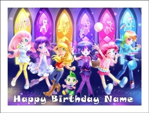 EQUESTRIA GIRL Edible Cake Toppers Icing Birthday Cake Decorations #02 - Picture 1 of 2