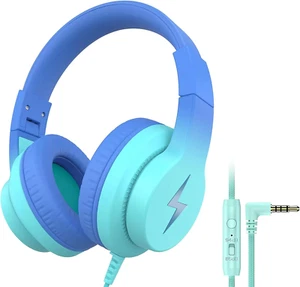 Kids Headphones, Wired Headphones for Kids with Microphone, 85/94Db Volume Limit - Picture 1 of 12