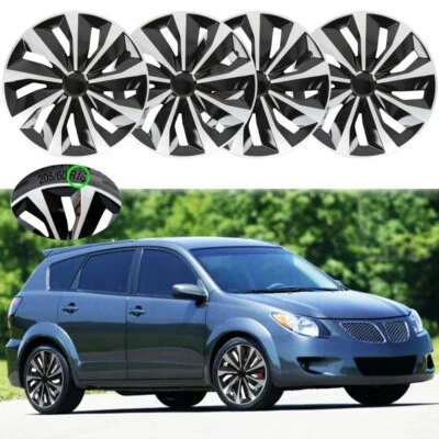 Conjunto de 4 calotas 16" para Pontiac Vibe 2003-2010 R16 tampas de aro de roda encaixe - Imagem 1 de 4