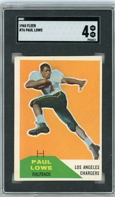 1960 Fleer Paul Lowe #76 SGC 4 Rookie RC - Image 1 of 2