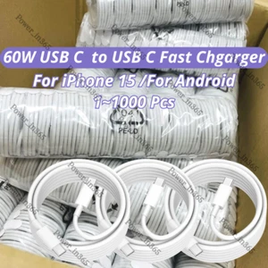 For Android iPhone 15 Pro Max 60W USB-C to USB C Cable Fast Charger PD Cord Lot - Picture 1 of 14