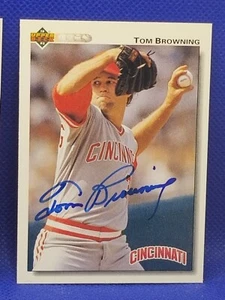 1992 UPPER DECK TOM BROWNING Signed Card autograph auto AA4075 - Picture 1 of 1