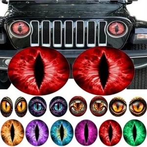 Runde Scheinwerfer Aufkleber 3D Stereo Beast Eye Scheinwerfer Aufkleber für Auto Fenster Stoßstange - Bild 1 von 32