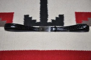 Ralph Lauren Collection Purple Label Made in Italy Black Alligator Belt L - Picture 1 of 4