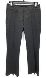 Hugo Boss Pants Womens US 2 Black Flat Front Flared Leg Cotton Blend - Picture 1 of 8