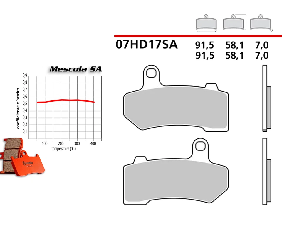 PASTIGLIE FRENO ANTERIORI BREMBO HARLEY DAVIDSON 1130 VRSCA 1130 VROD 2005 - Immagine 1 di 1