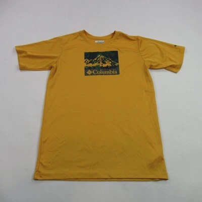 Columbia Shirt Youth XL Short Sleeve Yellow Casual Crew Neck Lightweight - Image 1 of 4