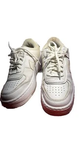 Nike Air Force 1 Women's Platform Shadow Sneaker White/White C10919-100 Size 8 - Picture 1 of 11