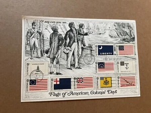 US 1968 FDC Card +Historic Flag Series #1345-1354+ O! Say Can You See Cachet - Picture 1 of 2