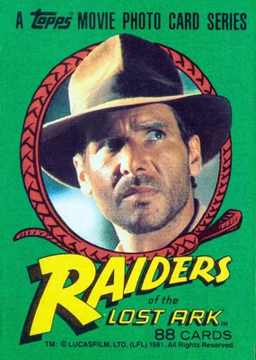 Tarjeta de título 1981 Topps Raiders of the Lost Ark Harrison Ford reimpresión - totalmente nueva Foto 1 de 2