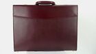 Vintage Skymaster Burgand Split Leather Hard Briefcase Attache Combination Locks