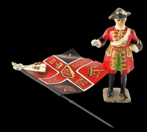  Figurine VERTUNNI    PORTE DRAPEAU  LOUIS XVI  / 5   / antique toy soldier  - Imagen 1 de 2