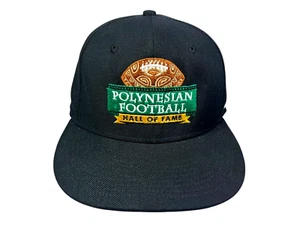 POLYNESIAN FOOTBALL HALL OF FAME Hawaii Nike Black BASEBALL HAT Flex Fit L/XL - Picture 1 of 8