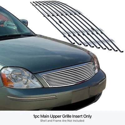 For 2005-2007 Ford Five Hundred Logo Cover Upper Stainless Chrome Billet Grille - Image 1 of 4