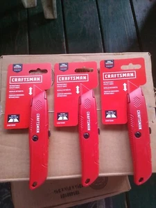 Lot of 3 - CRAFTSMAN Retractable Utility Knife with 3 Blades each. New - Picture 1 of 1