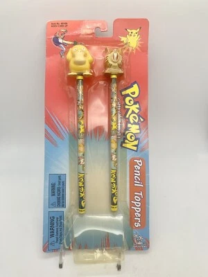 Vintage 1999 Psyduck & Raticate Pencil Topper Pokemon Toy Island Novo (danificado) - Imagem 1 de 2