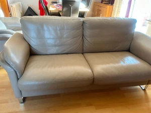 2 2 1 couch garnitur leder gebraucht - Bild 1 von 4