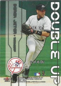 DEREK JETER / NOMAR GARCIAPARRA 2003 ULTRA  DOUBLE UP #5 YANKEES / RED SOX   - Picture 1 of 2