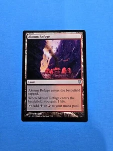 1x Akoum Refuge Duel Decks Sorin vs Tibalt 2013 Mtg Magic Card Dual Land 73 - Picture 1 of 2