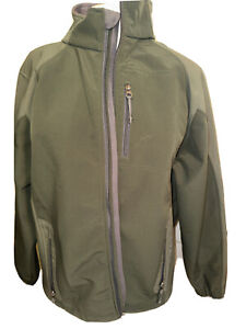 Black Diamond Green Jacket Size Medium Men's Zipper Pockets Lined Long Sleeve