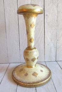 Vtg Florentine Florentia Italy Wood Gold Gilt Hand Painted Hat Stand Mid Century - Picture 1 of 6
