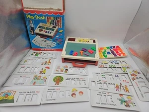 Fisher Price School Days Portable Play Desk #176 1981 With Box Incomplete - Picture 1 of 20