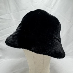 Apparis Amara Faux Fur Bucket Hat Noir Pluche Black Hat Vegan One Size Clean - Bild 1 von 6