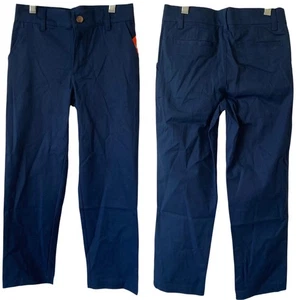 NEW WONDER NATION Boys Size 8 Khaki Uniform School Pants Navy Blue Chino - Picture 1 of 5