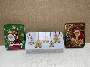 CHRISTMAS GIFT TINS X4 SOLD AS SET - Picture 1 of 8