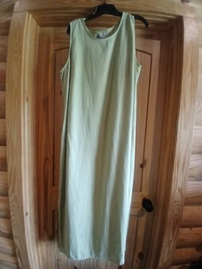 Studio Ease Women's Maxi Split In Sides Lime Green Linen Blend Sz. 18 W - Picture 1 of 6