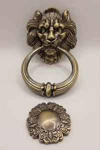 Bronze Lions Head Door Knocker 9 inches - Picture 1 of 5