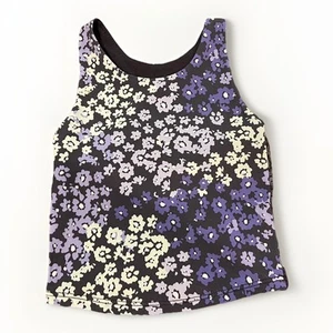 Athletic Works Longline Bra Tank Top Blue/Purple Floral Girls XS 4-5 NWT NEW - Picture 1 of 11