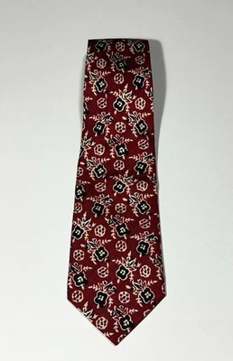 Polo De Colección Por Ralph Lauren, Corbata Roja Con Corbata Diseño Floral Foto 1 de 4