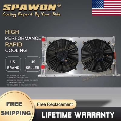 SPAWON Fan Shroud Radiator For Volkswagen Golf 1995-1997 Jetta 1994-1998 V6 MT - Image 1 of 4