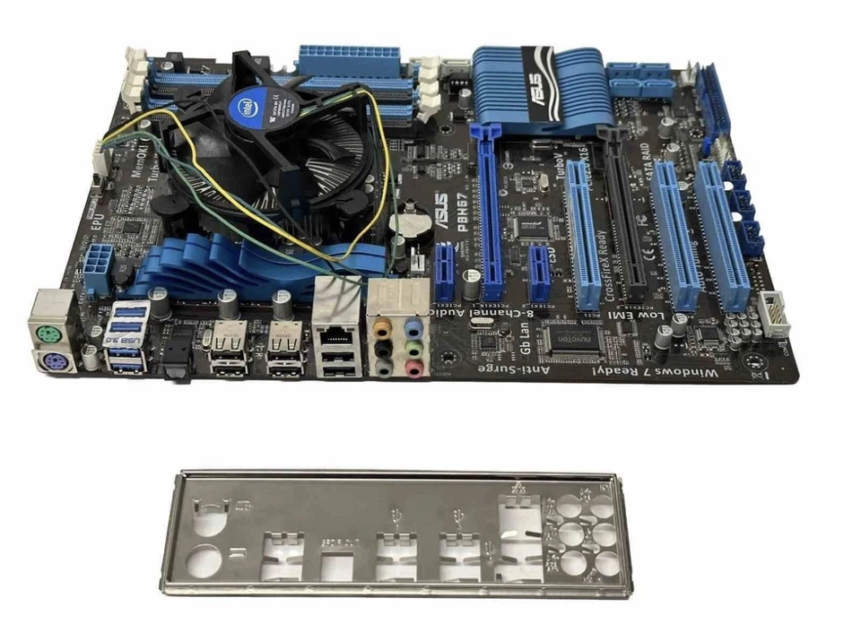 ASUS PBH67 Mainboard / Motherboard + Intel Core i5 2500K CPU + Kühler - Bild 1 von 4