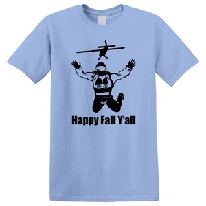 Fallschirmspringen Shirt lustig Fallschirmspringer Geschenk T-Shirt Happy Fall Y'all Fallschirmspringen Tee - Bild 1 von 27