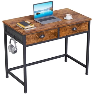 Computer Desk with 2 Fabric Drawers, 36 Inch Small Home Office Writing Desk, ... - Picture 1 of 9