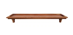 Tabla de servir de madera Hearth & Hand Magnolia 7x28 patas marrón - Imagen 1 de 7