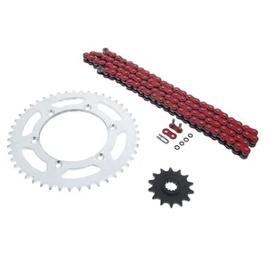 520-112L Red O Ring Chain & Sprocket Silver 14/47 fits Suzuki DR-Z400E 2000-2007 - Imagen 1 de 4