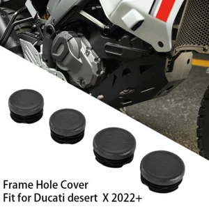 4x Motorcycle Frame Hole Cover Cap Plug Decorative For DUCATI DESERT X 2022-2024 - Picture 1 of 9